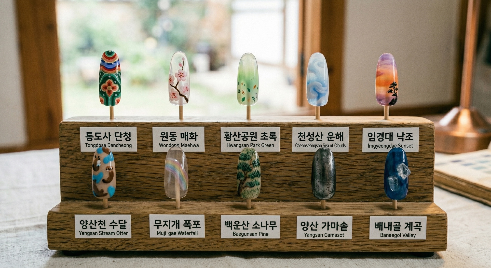 양산의 색을 표현한 네일 컬렉션 콘셉트